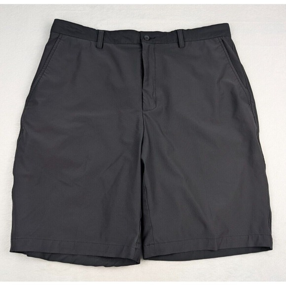 FootJoy Performance Golf Shorts Mens 38 Black Flat Front Chino, - Picture 1 of 9